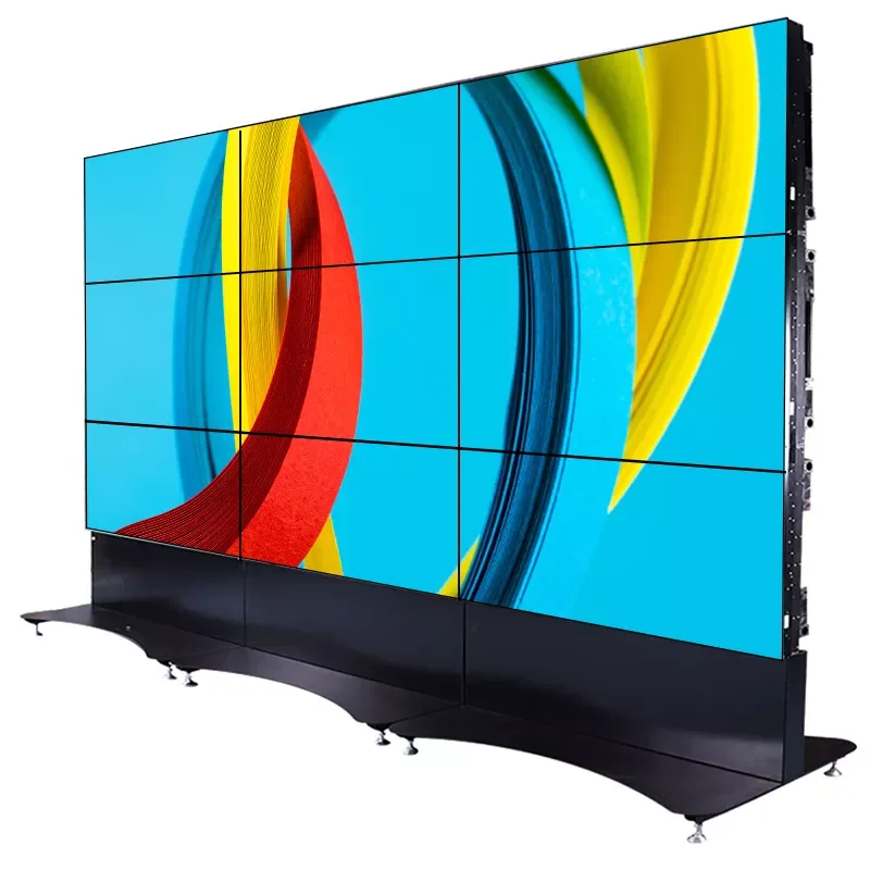 Commercial LCD Monitor Bezel 0.88 mm 700 nits 55inch 3x4 4x4 Splicing Video Wall Display Indoor Advertising Digital Screen 24/7