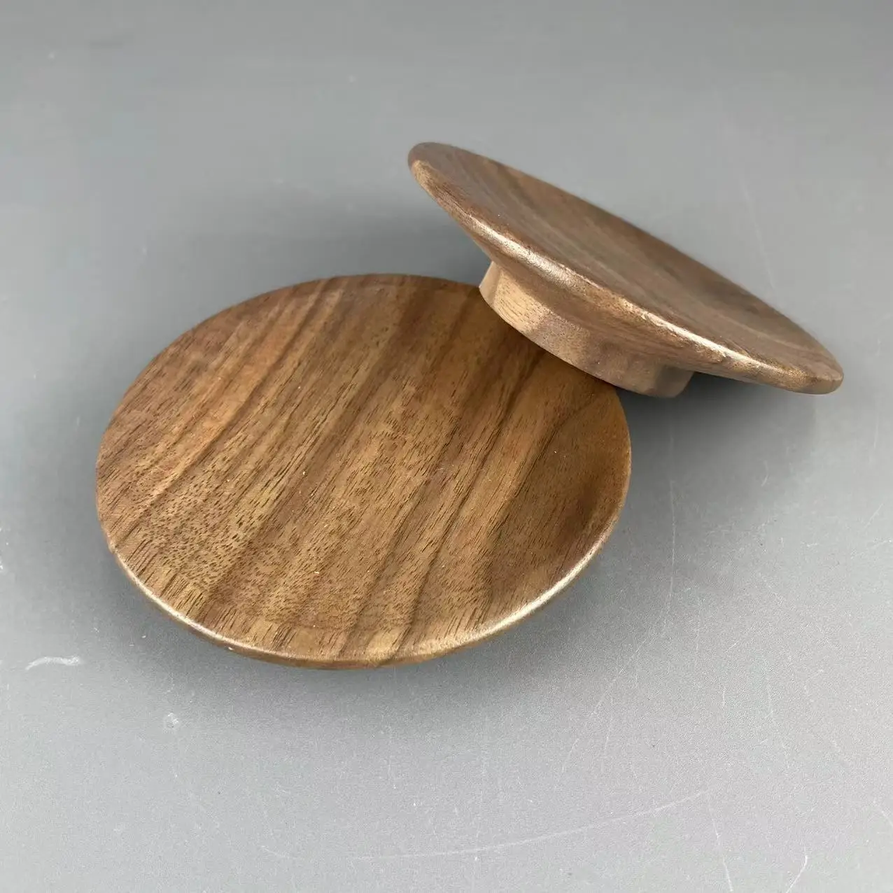 Reusable Natural Bamboo Black Wine Glass Charcuterie Board Topper Coasters Plate for Family Gatherings