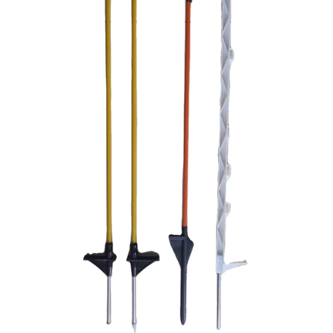 Electric fence single foot step in post  fiberglass post for cattle farm