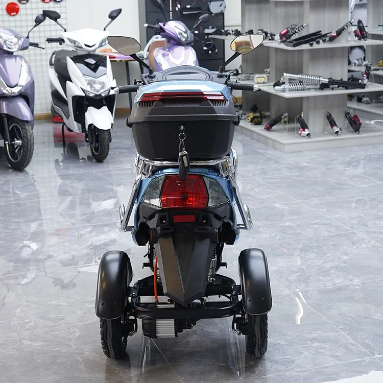 CKD CBU 10inch 500/650/800W three wheel tricycle motorcycle 30km/h speed e tricycle from india