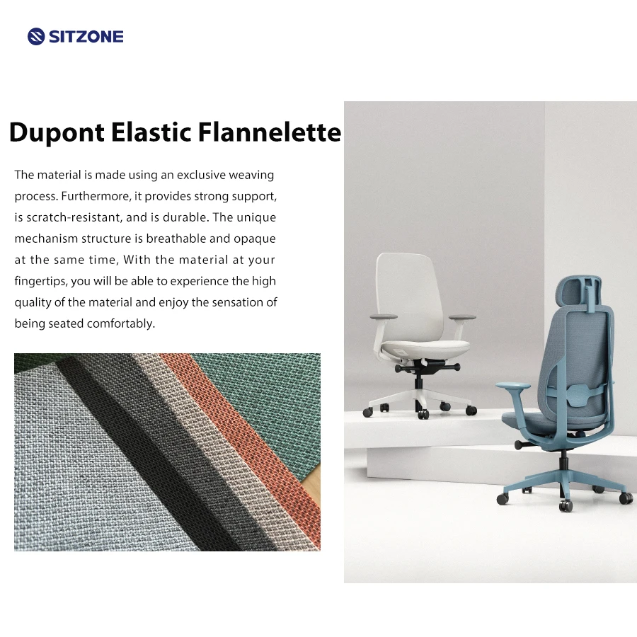 Sitzone High Back Adjustable High Back Mesh Office Furniture Ergonomic Chair Office Executive Design Swivel Chair