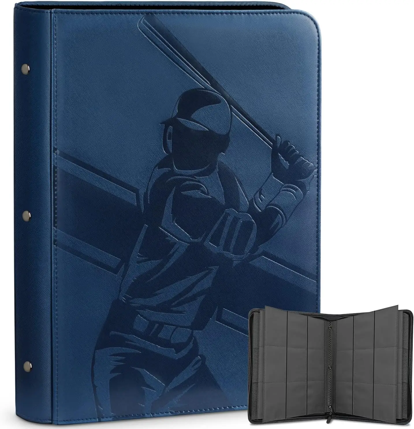 9 Pocket Baseball Card Binder For Trading Cards Premium PU Material Hold up to 540 cards organizer