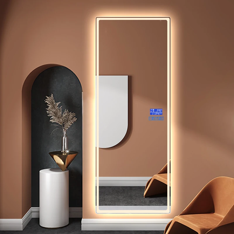 High quality wall mounted bedroom mirror dressing lights led mirror full length