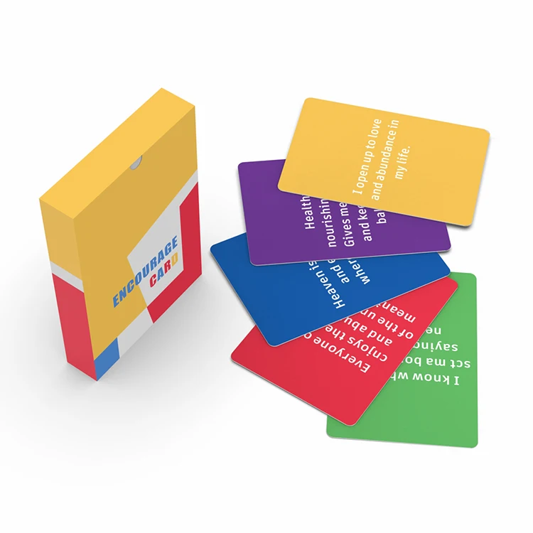 OEM custom printing learning flash cards full Color Tarot Cards Affirmative Deck for Game Play Printed Playing Cards