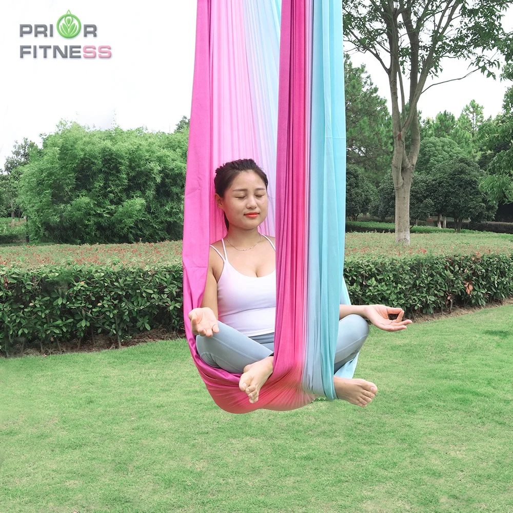  Hot Sales Yoga Hammock Set High Strength 100% Nylon 5Mx2.5M Low Stretch Aerial Silk Swing Wholesale for Body