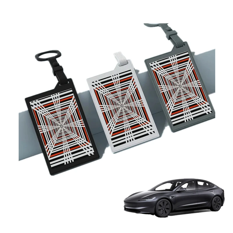 Key Card Holder for Tesla Model 3 Y X S Car Key Card Protector Cover PLAID Light Speed Label Silicone
