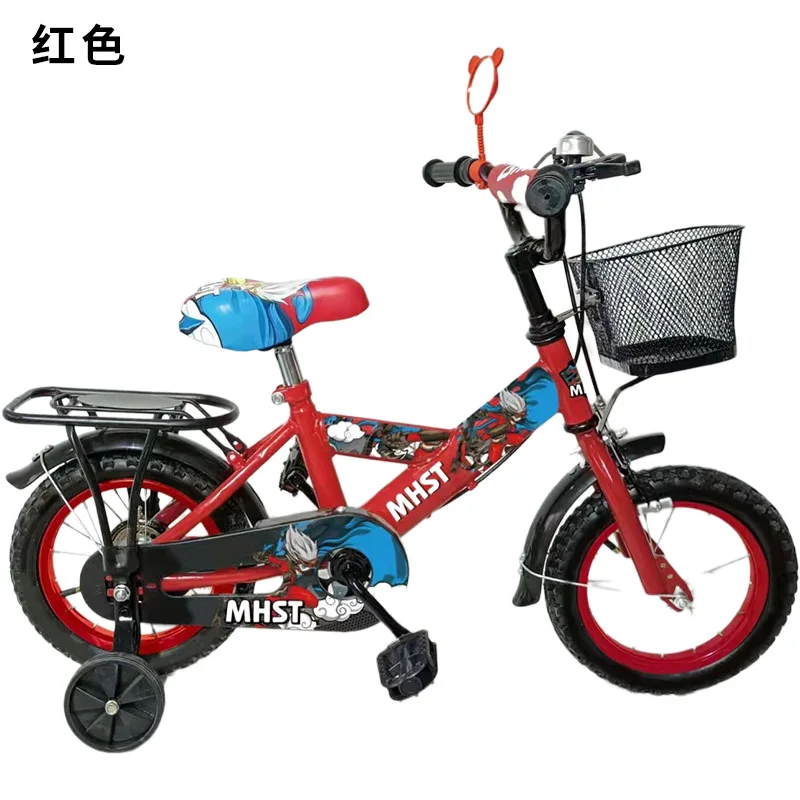 steel frame kids bike Cheap bicycle china factory wholesale price children bicycle 12 14 16 18 inch kids sports bike with basket and bottles