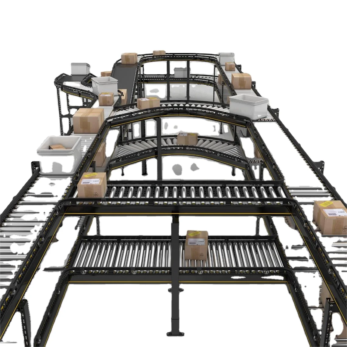 heavy duty electric double chain power roller conveyor conveying equipment