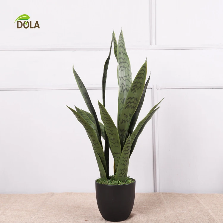 DOLA Plastic Artificial Bonsai Snake Plant Sansevieria Agave Artificial Ornamental Plant Artificial Snake Plant