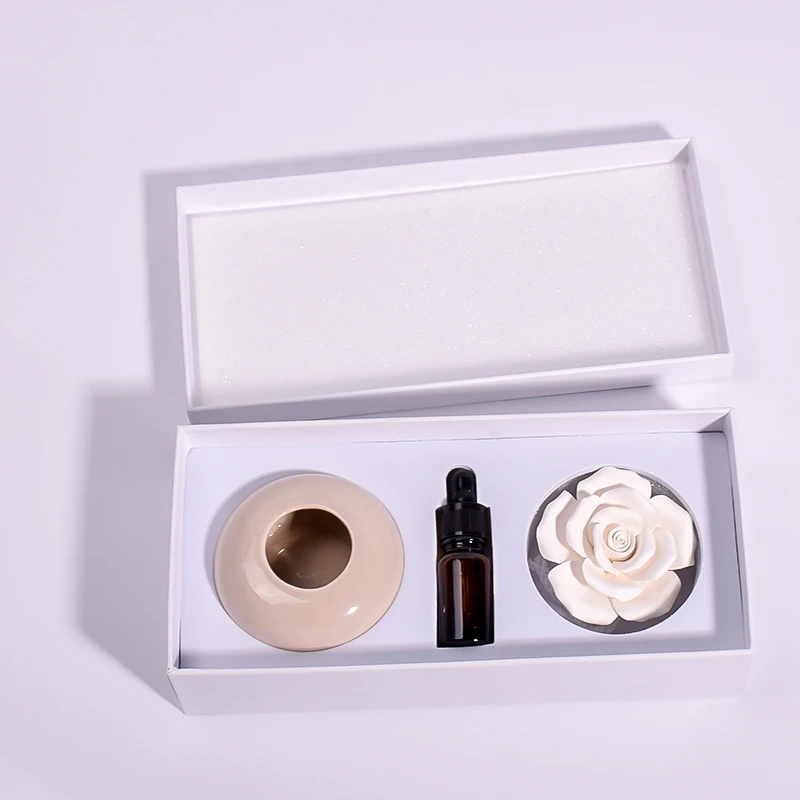 Cross-border ceramic essential oil home creative decoration gypsum succulent fragrance diffused stone tabletop decoration