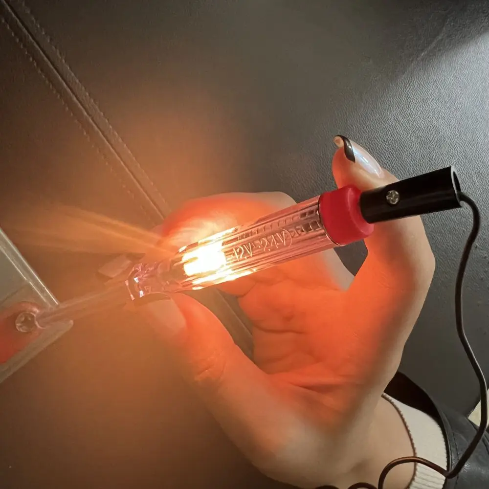 6V-24V Car Circuit Tester Steel Probe 12V DC Light System Test Tool Power Detector Diagnostic Tools for Automotive Use Portable