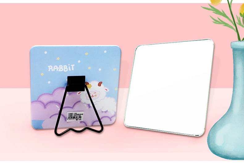 Factory Price Pocket Adjustable Makeup Compact Lady Dressing Heart Shaped Portable Vanity Mini Custom Home Decor Mirror