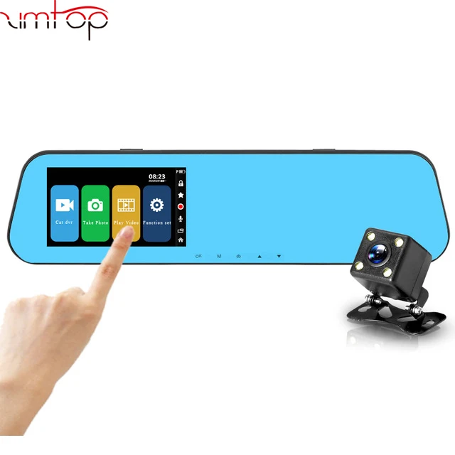 Harrison Завод Лидер продаж hd 1080 P 4 3 дюймов сенсорный экран HD двойной объектив автомобиля тире dvr камера