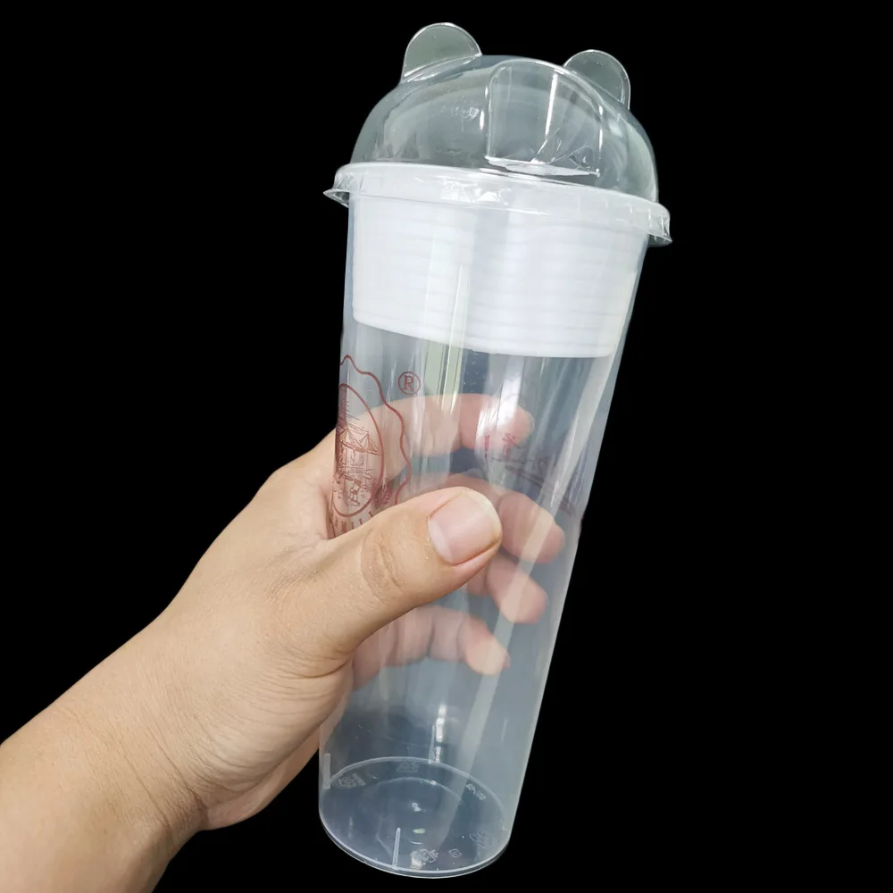 10pcs BubbLe Tea CUP High temperature resistant PP material safe for food disposable plastic milk tea cup juice cup transparent
