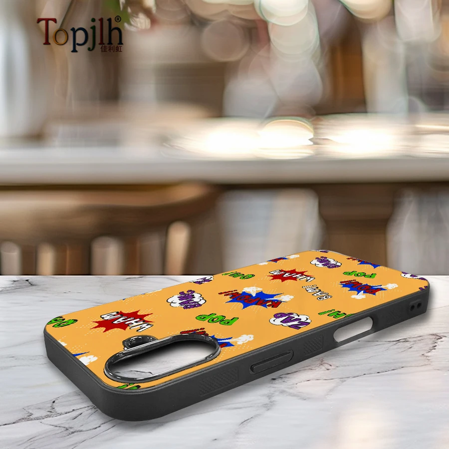 Topjlh новейшие чехлы для телефонов 2D из мягкой резины ТПУ с индивидуальным печатным алюминием iP 15 series 16 Pro Max