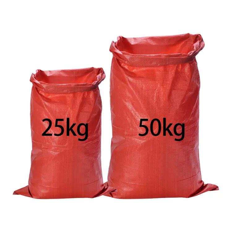 25Kg 50Kg 100Kg Sacos Costal De Polipropileno Rafia Sacos De Arroz Rojos Red PP Woven Potato Sack Polypropylene Bag 50 Kg 25 Kg