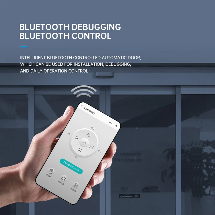 CUMU CMD-150BT Commercial Glass Frameless Automatic Sliding Door Operator 12v DC Automatic Sliding Door Closer