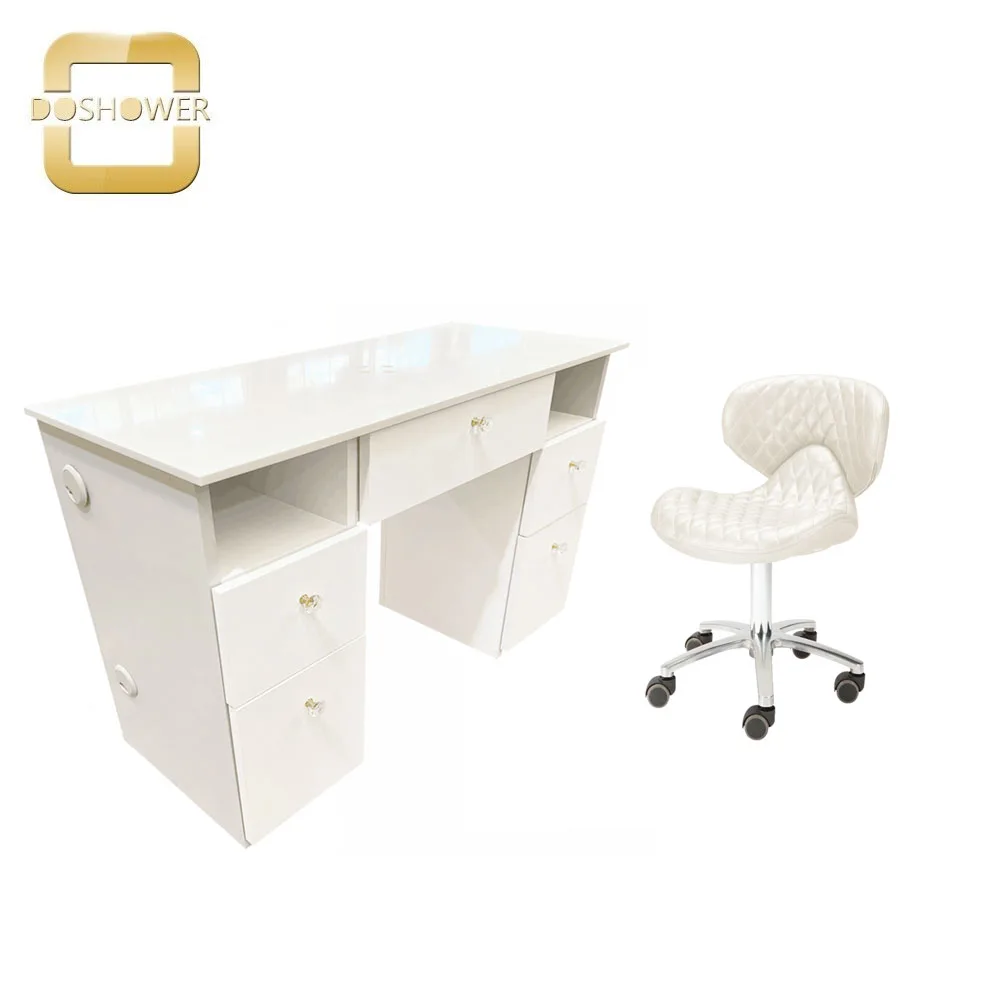 Manicure stool with pedicure spa chair for led light manicure station factory of single technician nail table