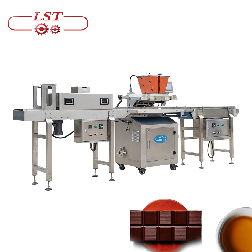 LST  one shot chocolate depositing machine center filling chocolate making machine