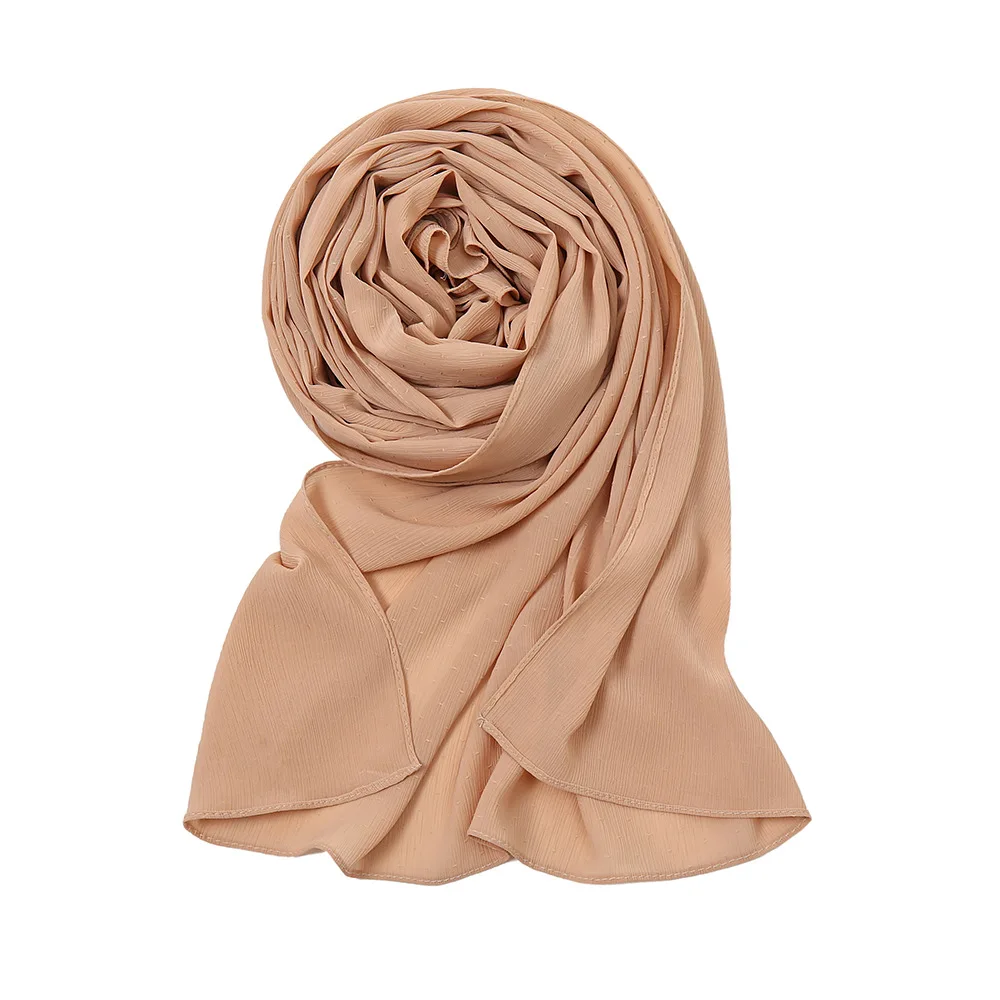 Muslim Chiffon Tudung Plain Shawl Wholesale Malaysia Chiffon Georgette Hijab Women Scarves