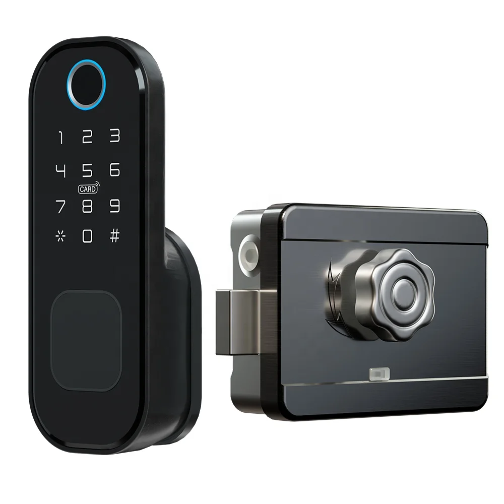 waterproof remote access door lock ttlock app fingerprint lock electronic door locks with app frame sliding door