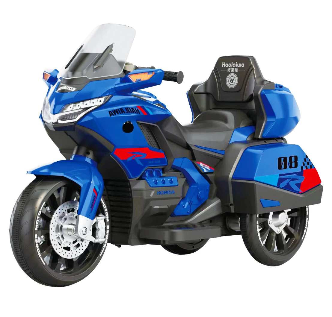 High quality children drive toy motorcycle toy car Children play with three wheels electric toy car