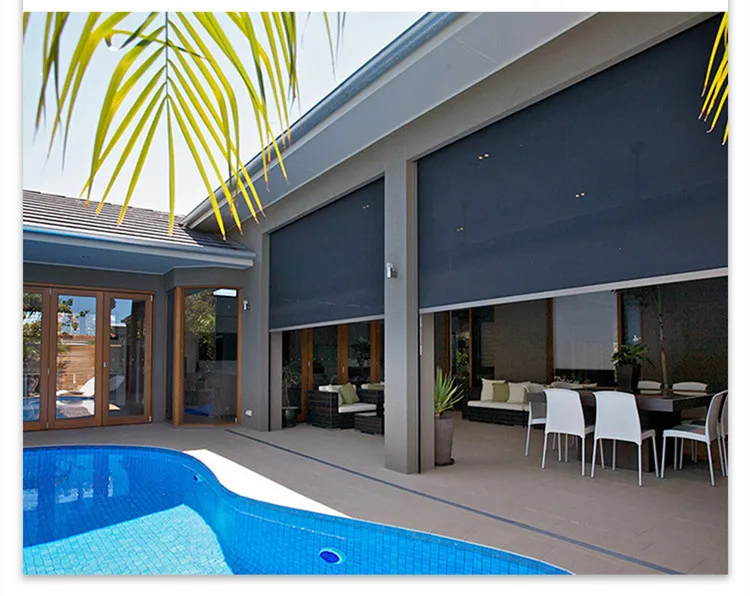 Blinds Shades Shutters Window  Patio Sun Shade Motorized Home Window Blinds Outdoor Dual Roller Blind