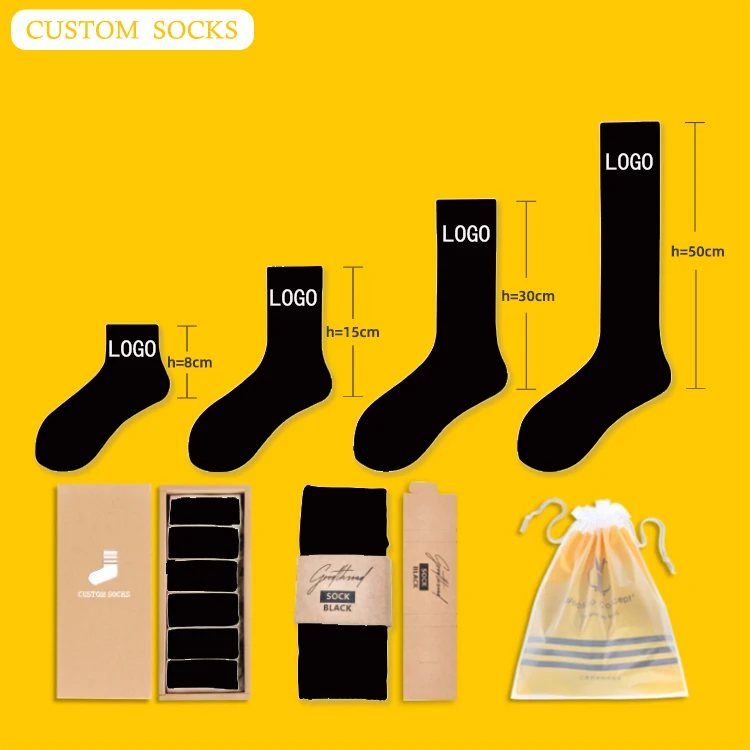 YL Wholesale Men Custom Logo On Socks Cotton Crew Tube Hip-hop Colorful Fashion Unisex Sneakers For Women Socks