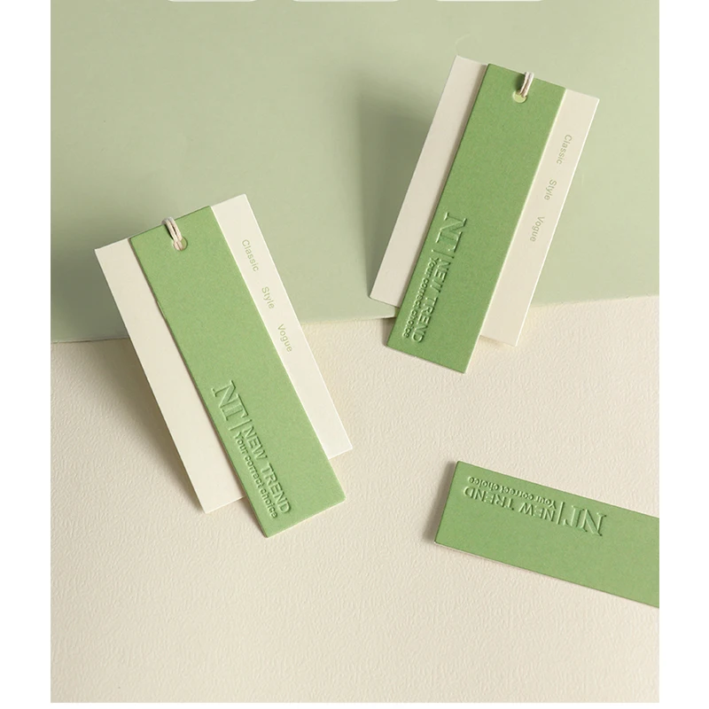Good Quality Garment Paper Labels Embossed Custom Printing Tags Label for Clothes