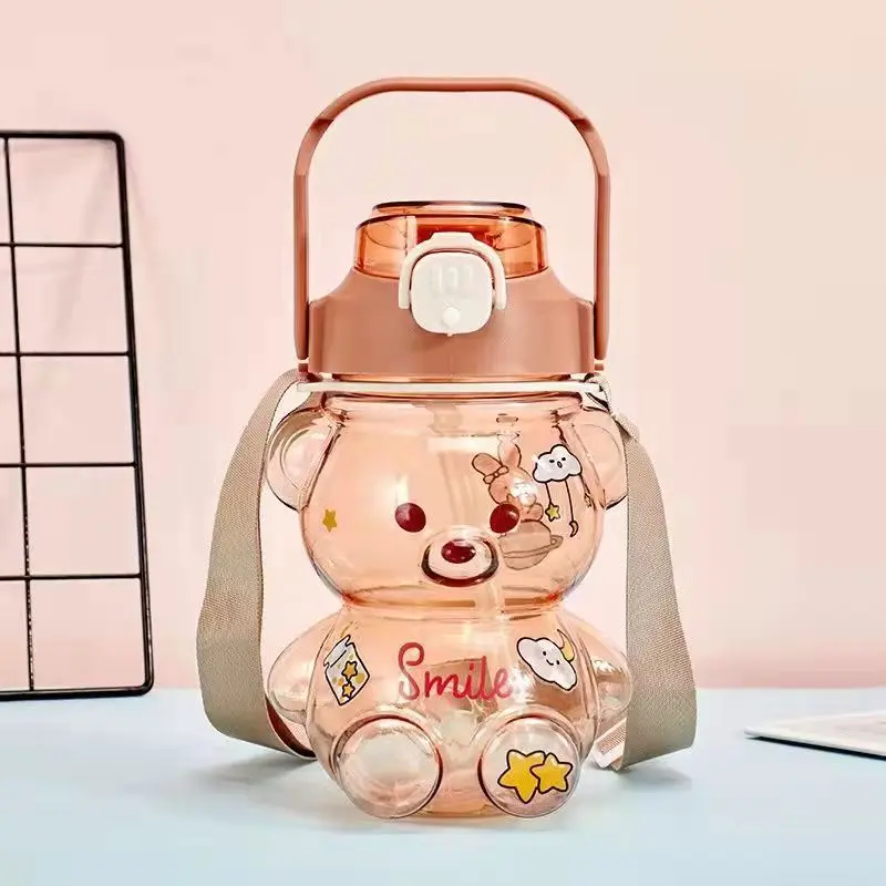 Новый дизайн 1200 мл детская питьевая чашка переносная Спортивная бутылка для малышей и детей постарше бутылка для воды с трубочкой для дома и школы