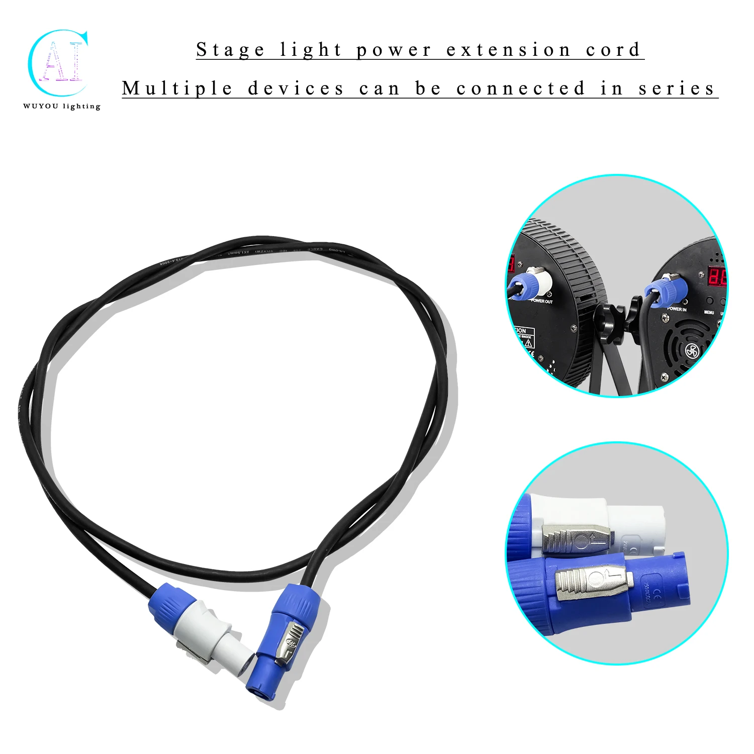 Customized new product 3X1.5 powercon cable all kinds of signal cable dmx in and out power cables