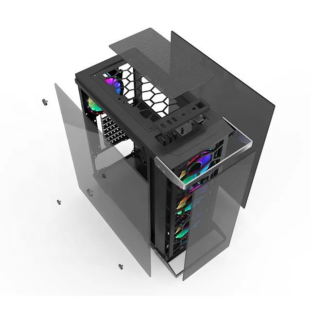 full tempered glass atx computer case & towers atx gaming case OEM gaming case