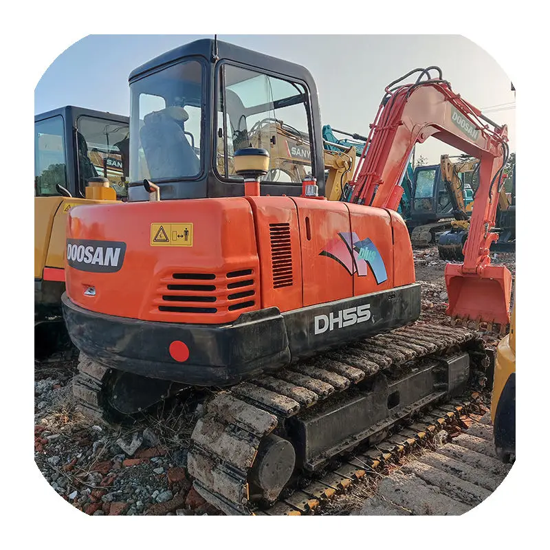 Комфортный и безопасный Подержанный мини-экскаватор Корея Doosan DH55 Подержанные гидравлические экскаваторы 55 по низкой цене распродажа