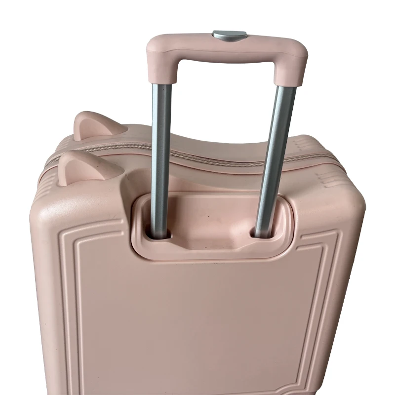 Pink 18 Inch Children Riding PC Travel Luggage  with TSA Lock Universal Wheel Kids Travel Luggage Cabin Luggage Suitcase