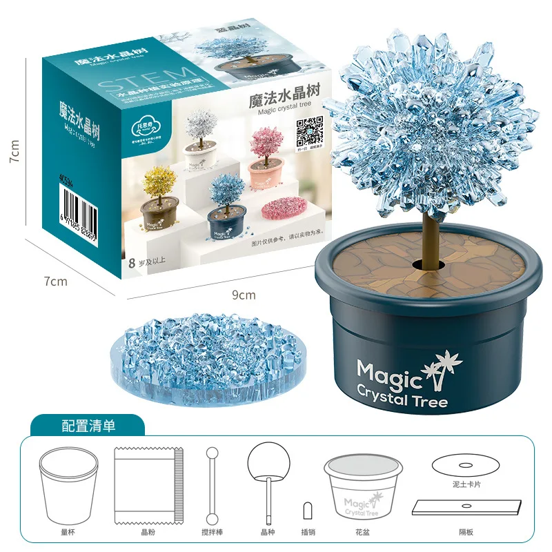Promotional Magic Crystal Tree Planting Set Science Experiments Toys Crystal Growing Kit for Kids Christmas Gift