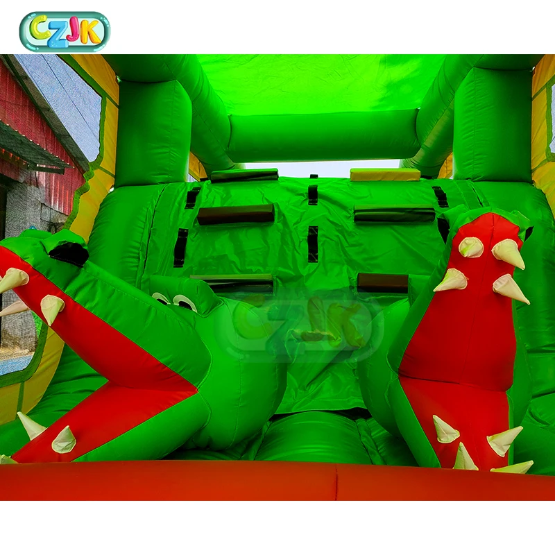 Inflatable Bouncer Bouncy Crocodile Jumping Castle Bounce House Combo With Slide For Sale
