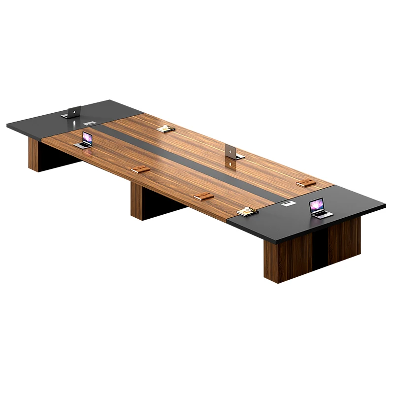 
 Современный стол для конференций из массива дерева, цвет орех  