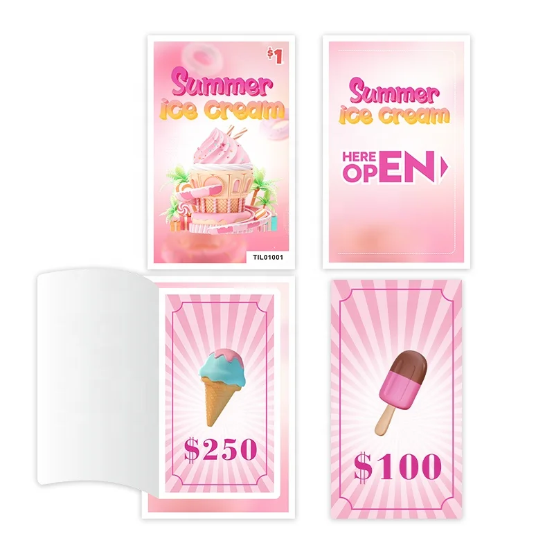 Special Event Free Design Black Core Paper Custom Sizes Color Printing gift one window pull tab cards