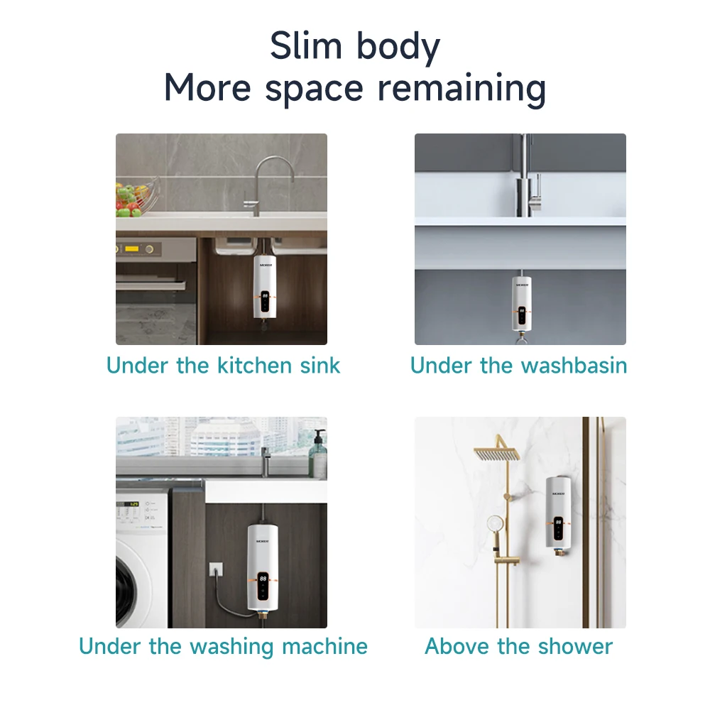 Portable Mini Wall Under Sink Instant Water Heater Electric Hot Water Faucet Heater Boiler For Kitchen