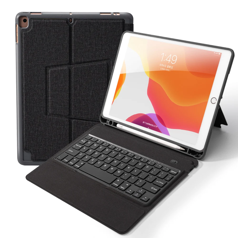 YiLing Wireless Bluetooth Keyboard Tablet Case For Apple Ipad 10.9 Pencil Holder Case Tpu