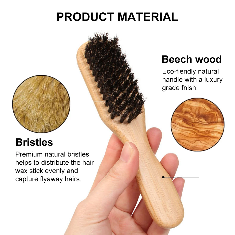 Hair wax stick portable slick hair brush for wigs and natural hair of all types edge control