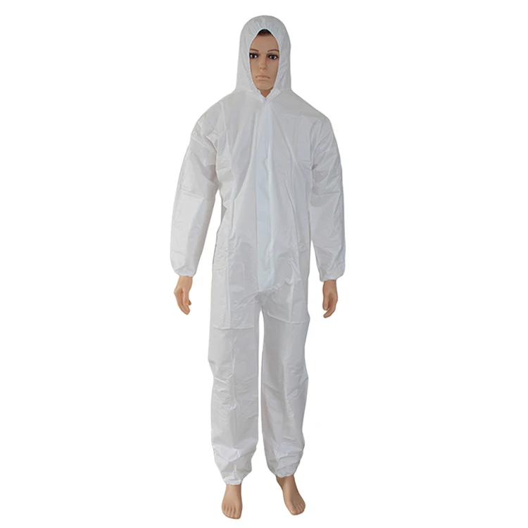 35Gsm 40Gsm 45Gsm 50Gsm Pp Disposable Polypropylene Nonwoven Coverall Protective Medical Suit Overall For Industry Coverall