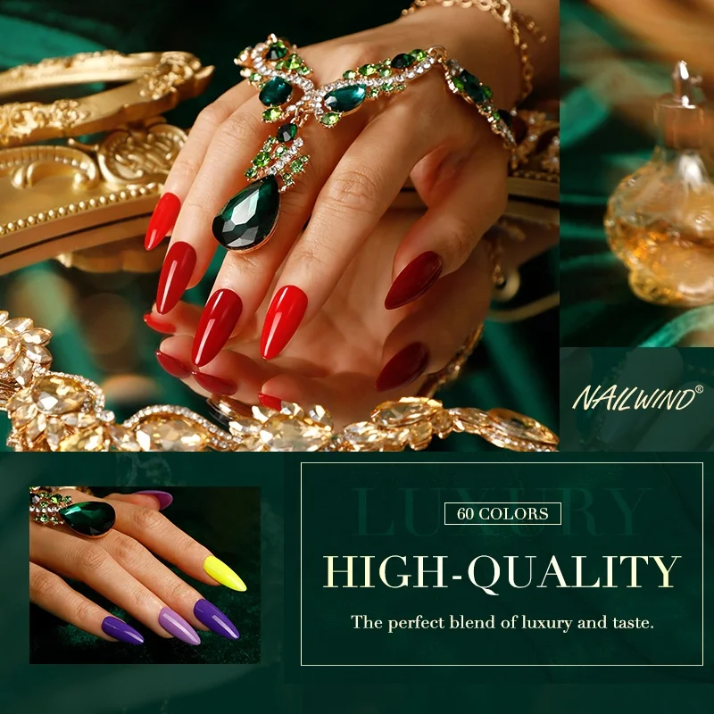 NAILWIND Nail Supplies salon Private Label Colorful Vegan Jelly Soak Off Long Lasting 15ml UV LED Gel Varnish Nail Gel Polish