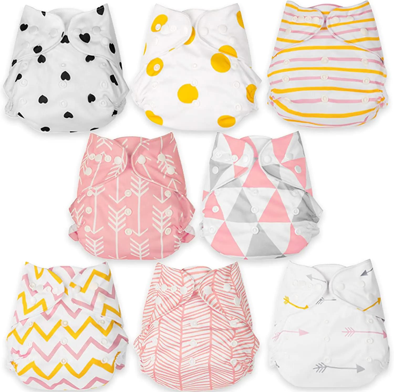 Hot selling High Quality Washable Eco-Friendly Diaper Adjustable Printed Nappy Reusable Cloth Diapers