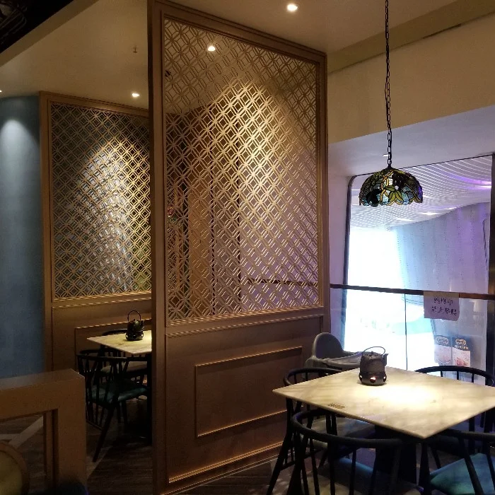 keenhai Interior Metal Laser Cut Hotel Screen Decorative Hanging Room Divider