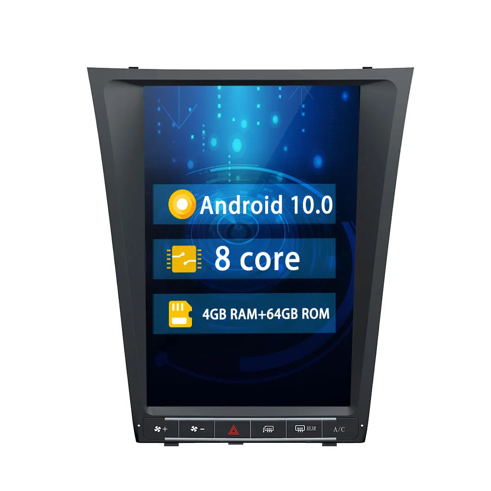 Android10.0 car dvd for LEXUS GS 300 350 460 2006 - 2011 with 12.1 inch Capacitive Screen/ GPS/WIFI/4G