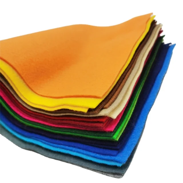 color felt soft felt 1mm 2mm thick polyester felt 180gsm felt fabric factory