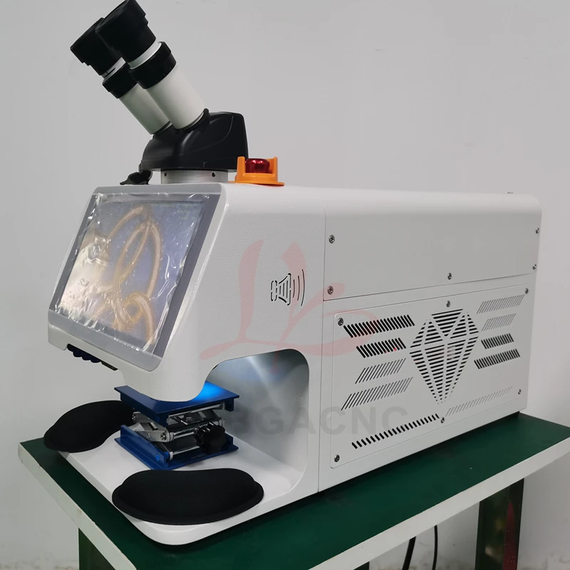 LY Mini Jewelry Spot Welding Machine 60W/100W/150W/ 200W Laser Soldering with CCD Microscope for Gold Silver Chain Ring Pendant