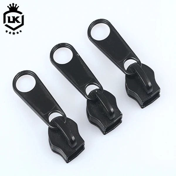 Lanke Heavy Duty Black Zipper Slider Size #3#5#8#10 Bag Non Lock Zip Puller Zipper Puller Use for Luggage Nylon Zipper