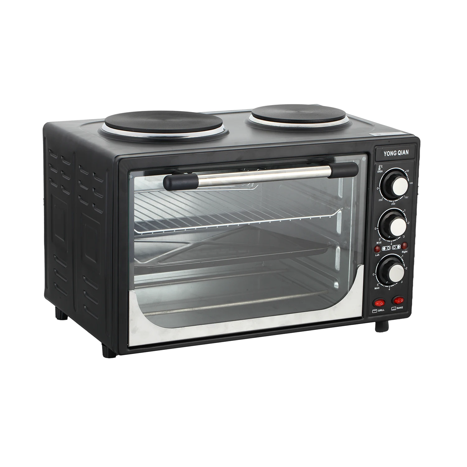 Professional Baking Use Kitchen Appliance Mini Electric Toaster Oven With Two Hot Plate